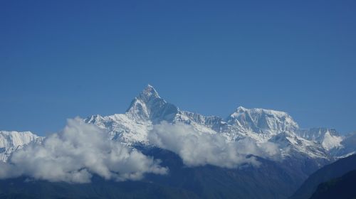 mountain annapurna sky