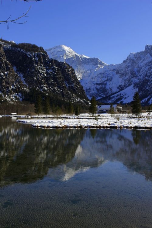 mountain water lake