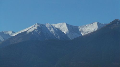 mountain blue snow