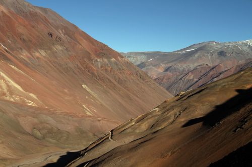 mountain colourful red