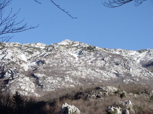 mountain cold rock