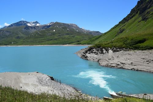 mountain dam landscape