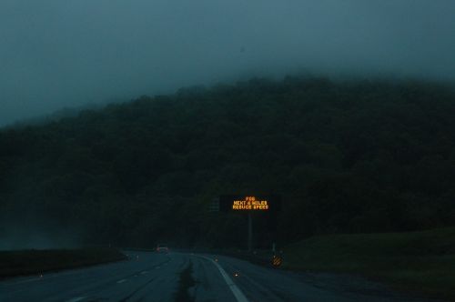 mountain foggy landscape