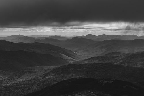 mountain highland black and white