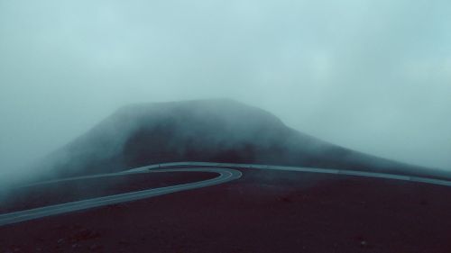 mountain highland fog