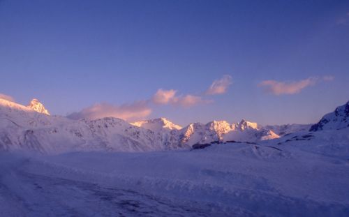 mountain highland snow