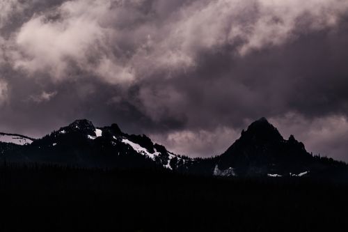 mountain clouds sky