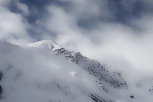 mountain valley snow