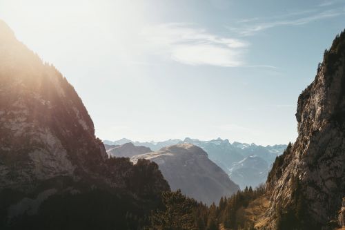 mountain valley sky