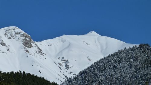 mountain snowy alps