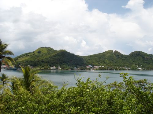 mountain sea caribbean