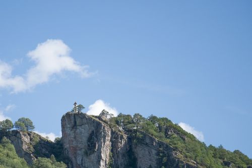 mountain cliff church