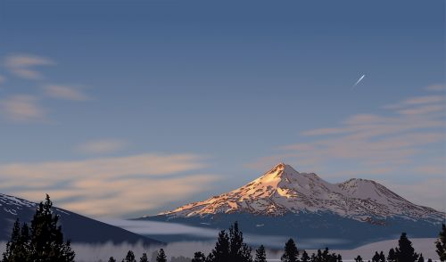 mountain nature snow