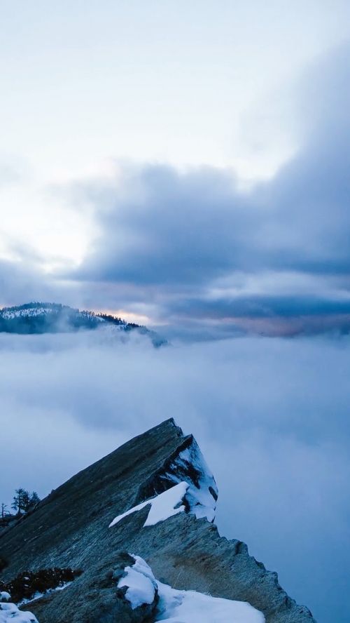 mountain clouds nature