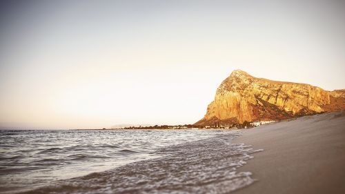 mountain sea beach