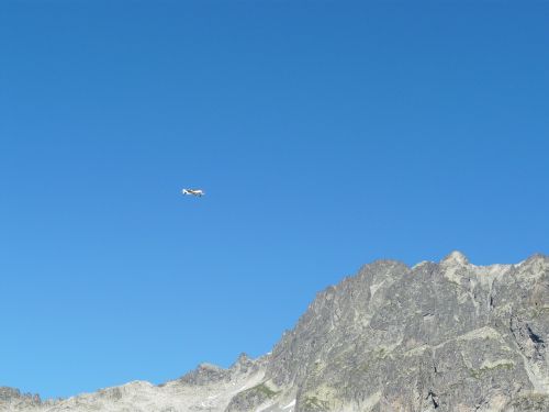 mountain sky aircraft