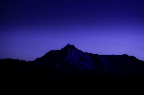 mountain purple night