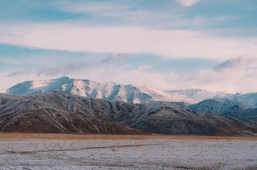 mountain snow sky