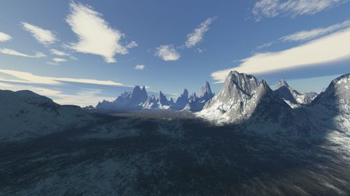 mountain snow panoramic