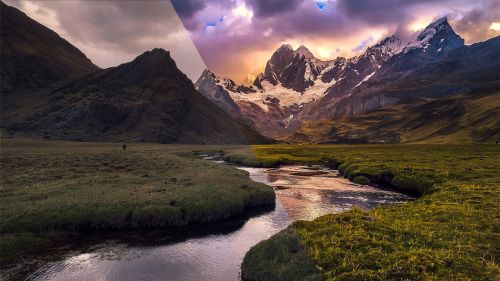 mountain panoramic water