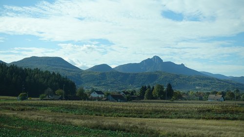 mountain  panorama of  nature