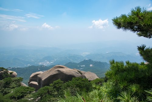 mountain  tianzhu mountain  cloud