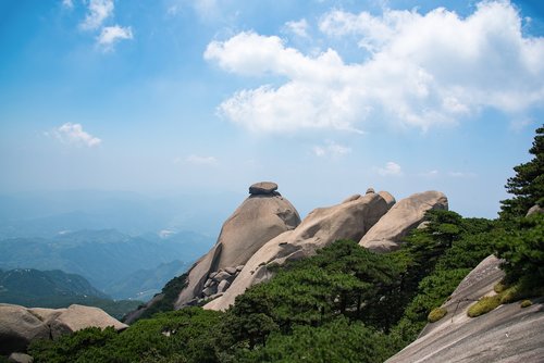 mountain  tianzhu mountain  cloud