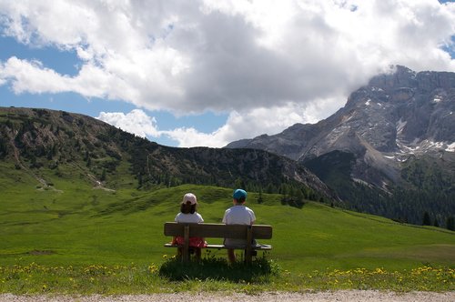 mountain  children  landscape