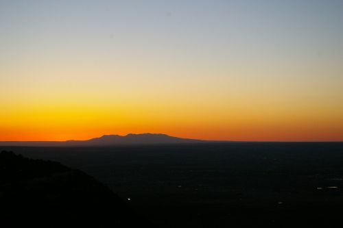 mountain sunset glow