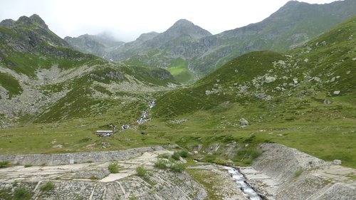 mountain  alpine landscape  stones