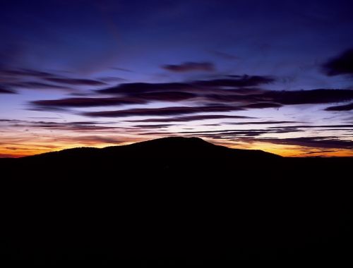 mountain sunset silhouette
