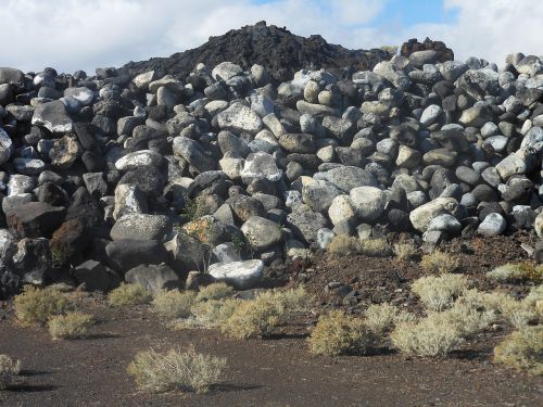 mountain stones volcanic landscape