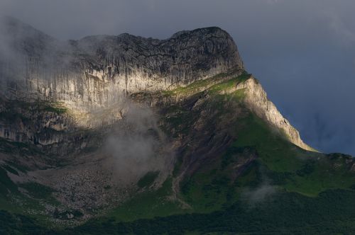 mountain sun light