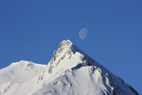 mountain moon landscape