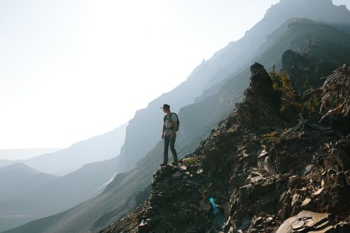 mountain hiker hiking