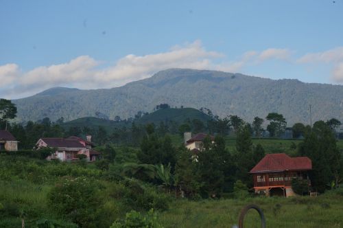 mountain scenery village