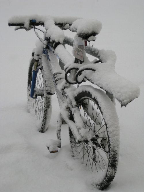 mountain bike bike snow