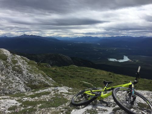 mountain biking downhill grey mountain