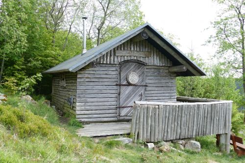 mountain hut wood old