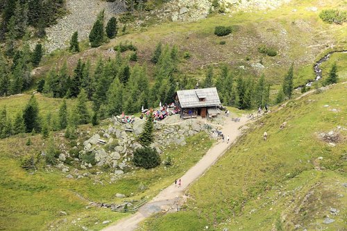 mountain hut  alpine  alm