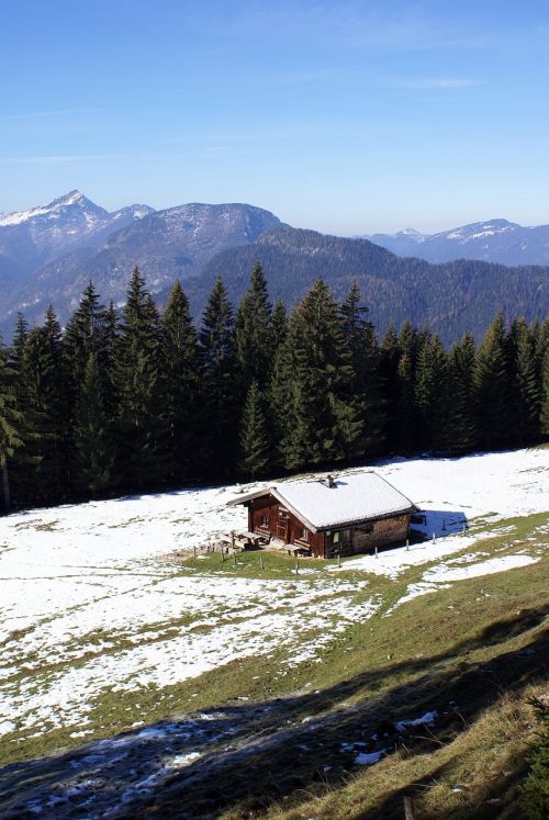 mountain hut predigtstuhl alpine