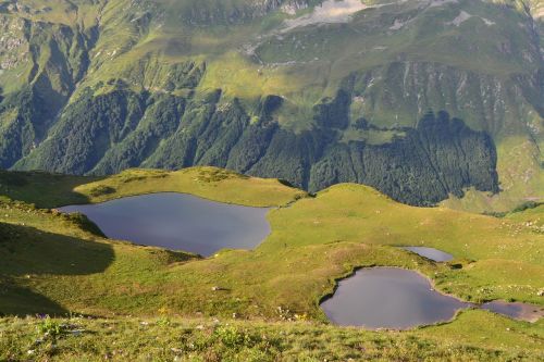 mountain lake mountains nature