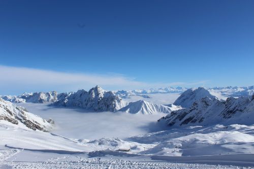 mountain landscape snow zugspitze