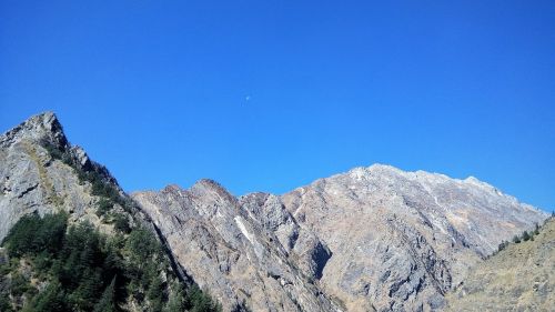 mountain peak india sky