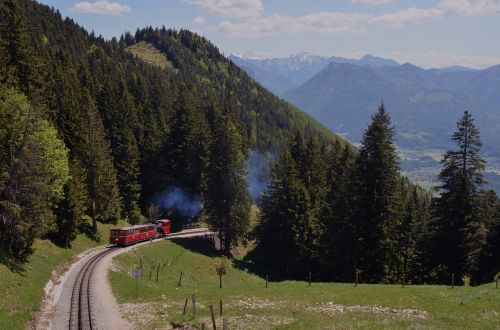 mountain railway austria alps