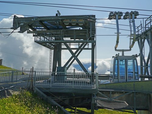 mountain railway  gondola  mountain station