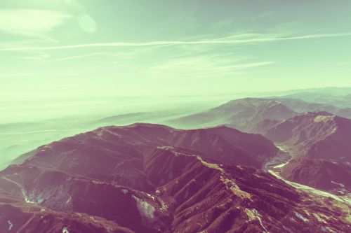 mountain range aerial view range