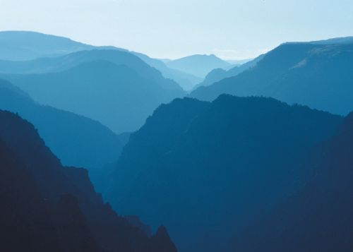 mountain range peaks landscape