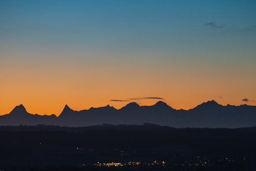 mountain silhouette  mountains  mountain range
