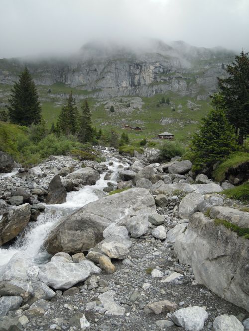 mountain stream mountain stones